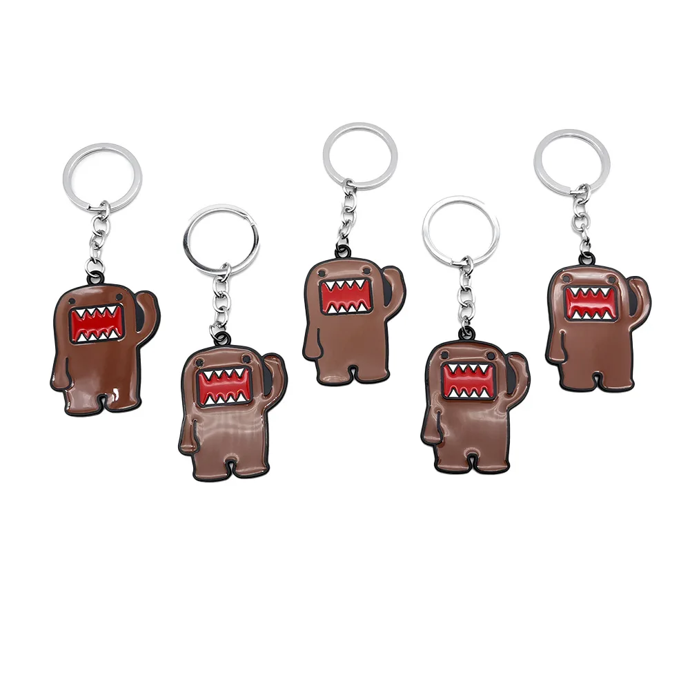 keychain domo Kun Mental Keyring Wrist Strap Keychain JDM Style Key Holder