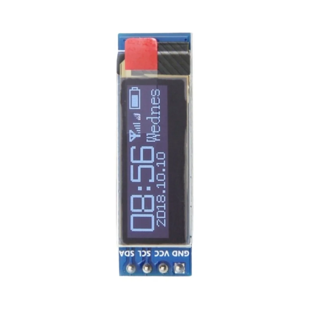 For OLED Display Module 0.91 inch 128x32 Pixel Resolution I2C Serial Interface Compact Footprint for Embedded Prototyping