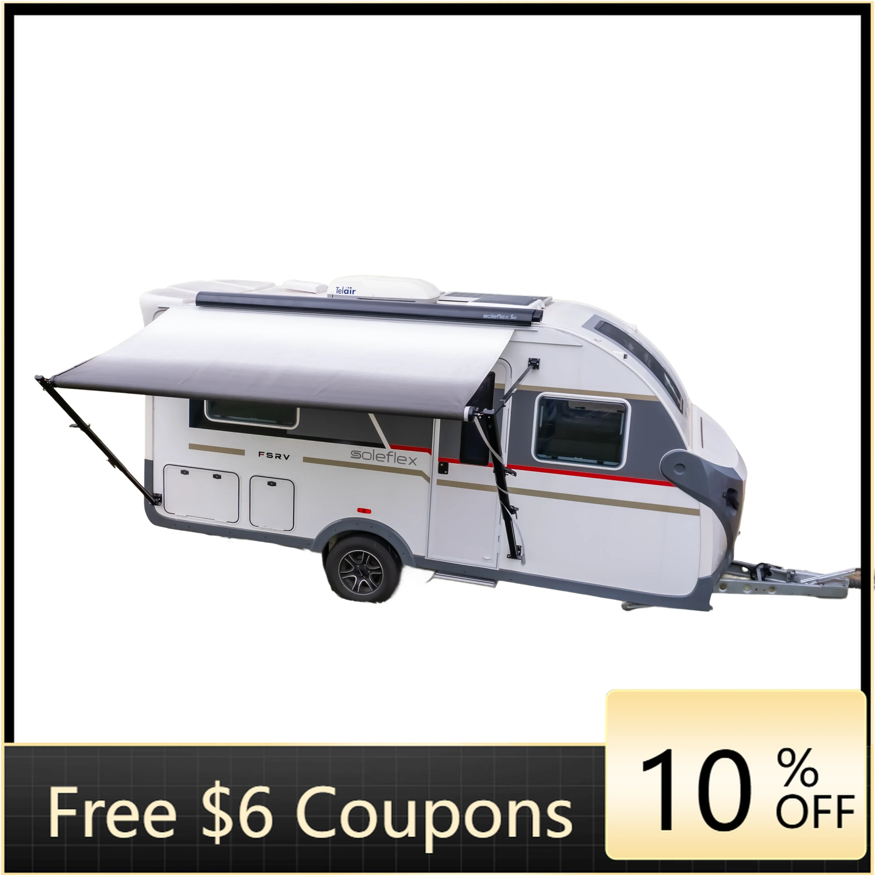 STLF B1 Tenda parasole arrotolabile manuale stile americano australiano per rimorchio da viaggio per roulotte all'aperto e camper camper