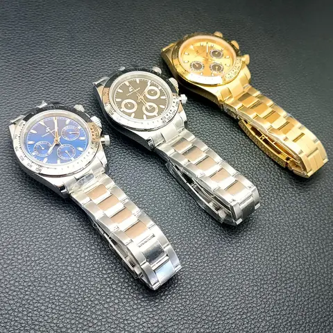 39,3 mm VK63 Silverfärgad/Guldfärgad herrklocka Stålboett PASSAR VK63 Urverk Boett Klocktillbehör Klockdelar Passar 20 mm armband Klocklåda 6 best sales kronografklocka - №5