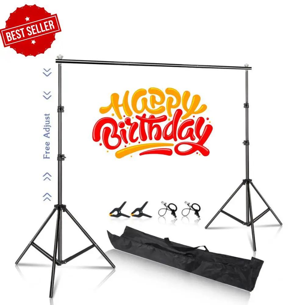 Backdrop Stand Photo Background Support Studio Light Tripod Photography Green Screen Backdrops Birthday ChromaKey Weight Bags