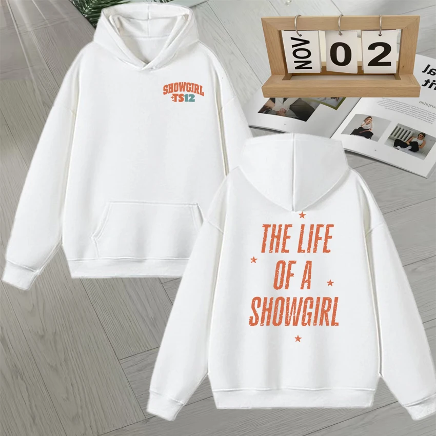 2025 The Life of A Showgirl streetwear Hoodie Autumn Winter Double Sided Printed Long sleeve Unisex Fleece Men Women Sweatshirt