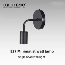 Retro E27 Wall Lamp Wrought Iron Wooden Modern Minimalist Lighting Fixture Living Room Bedroom Study Corridor Indoor Lighting