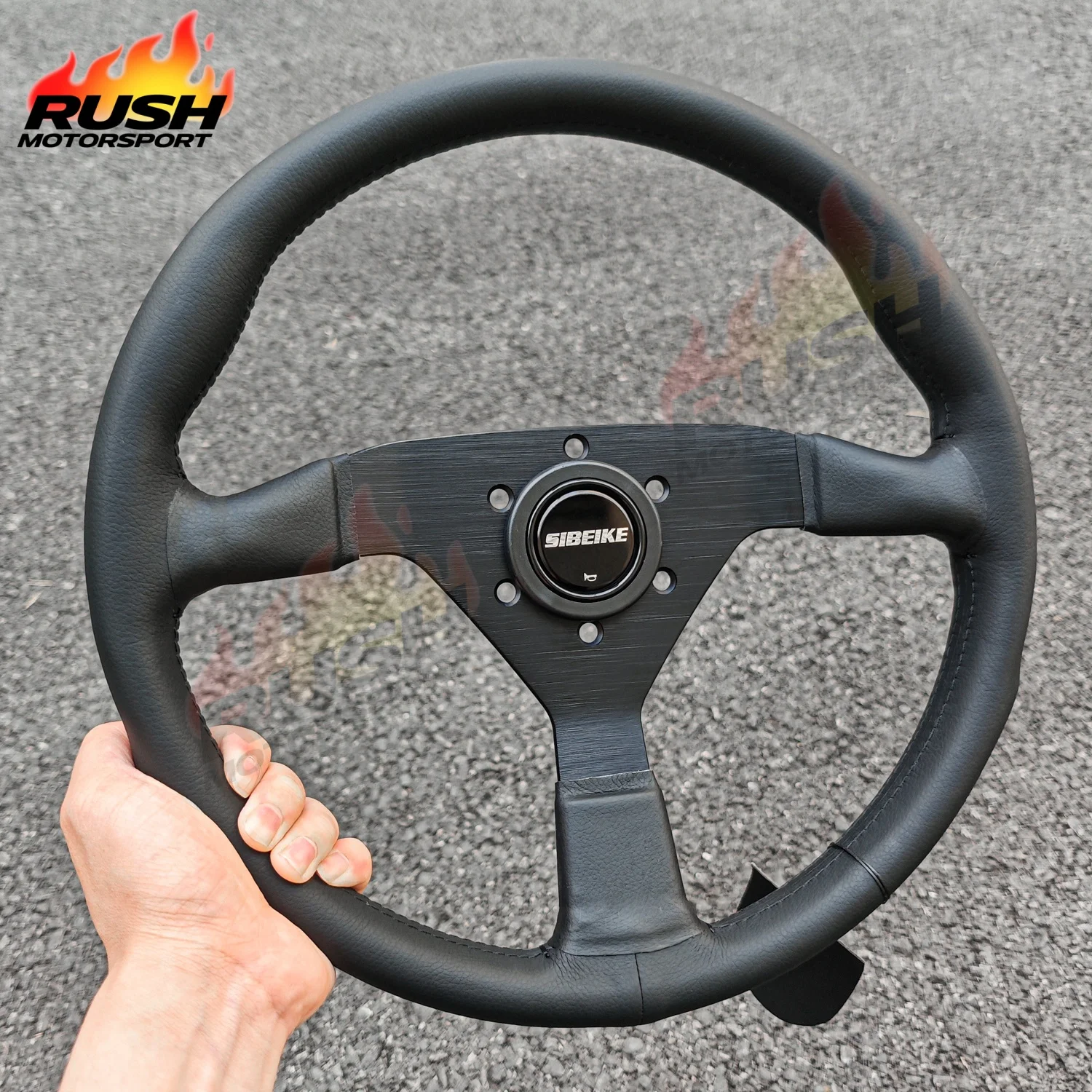 

SIBEIKE Montecarlo Racing Руль 14 дюймов JDM Drift Rally Спортивный автомобиль Кожаный руль PC-ST51