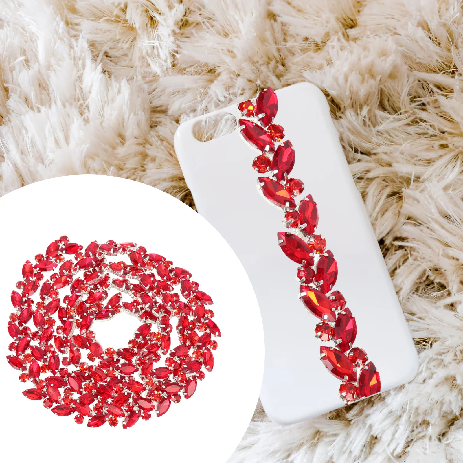 

Rhinestone Close Chain Glitter Crystal Trim Diy Clothing Embellishment Craft Decoration Sewing Applique Trimming Material