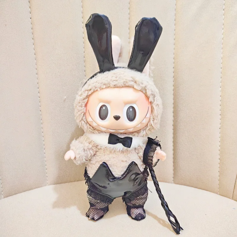 

Clothes For Labubu 15 Cm 17 Cm Dolls 1st To 3rd Generation Sexy Leather Bunny Girl Set Clothing Accessories
