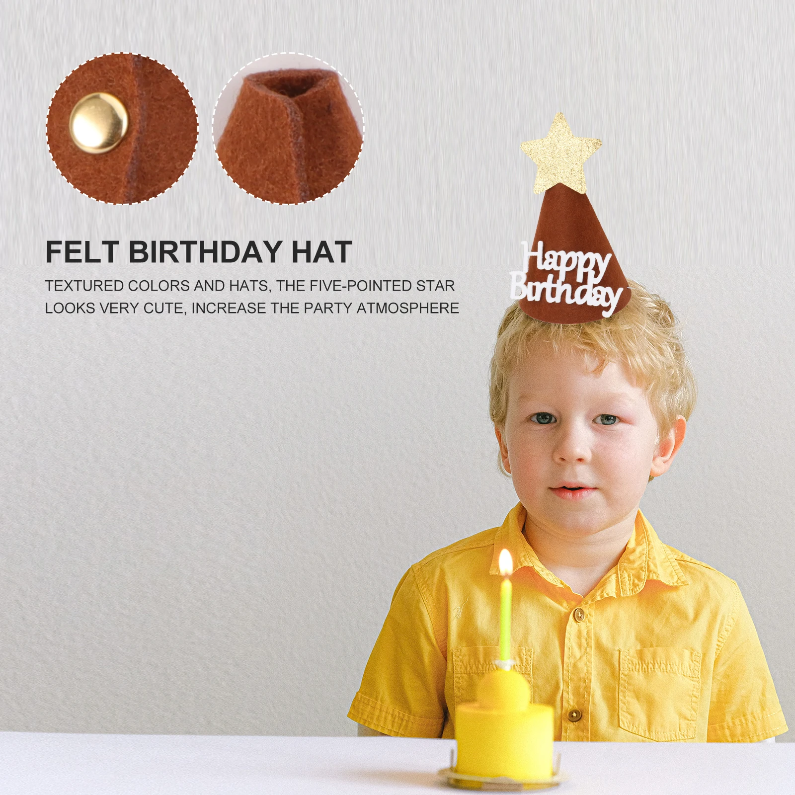 

Birthday Hat Funny Cap Filling Party Head Ornament Adorable Headdress Coffee