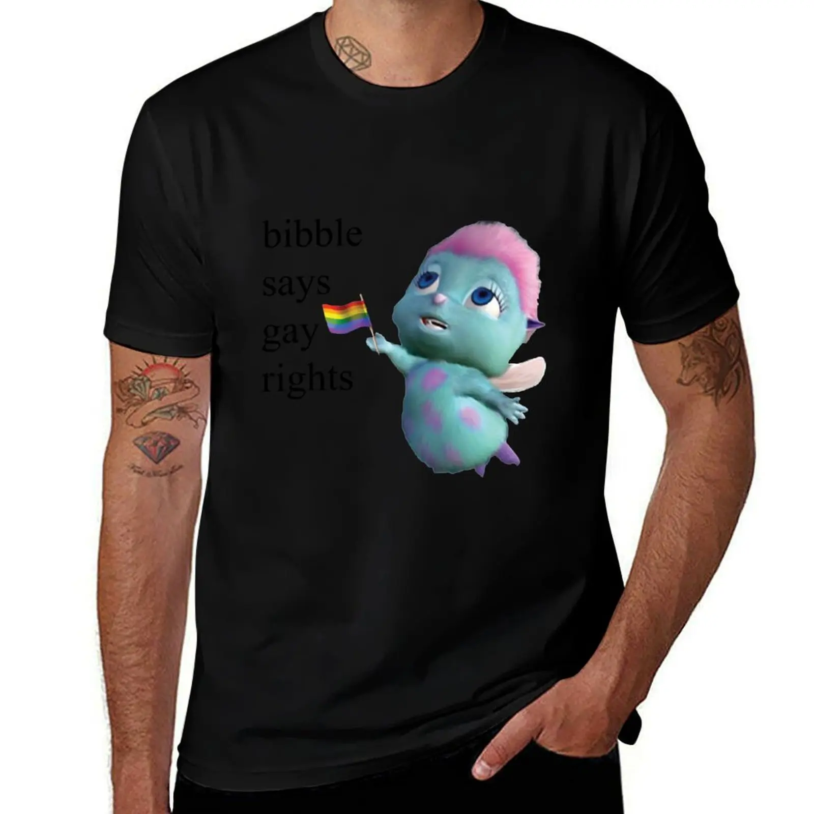 Bibble Says Gay Rights T-Shirt Moisture Control Sports Tee