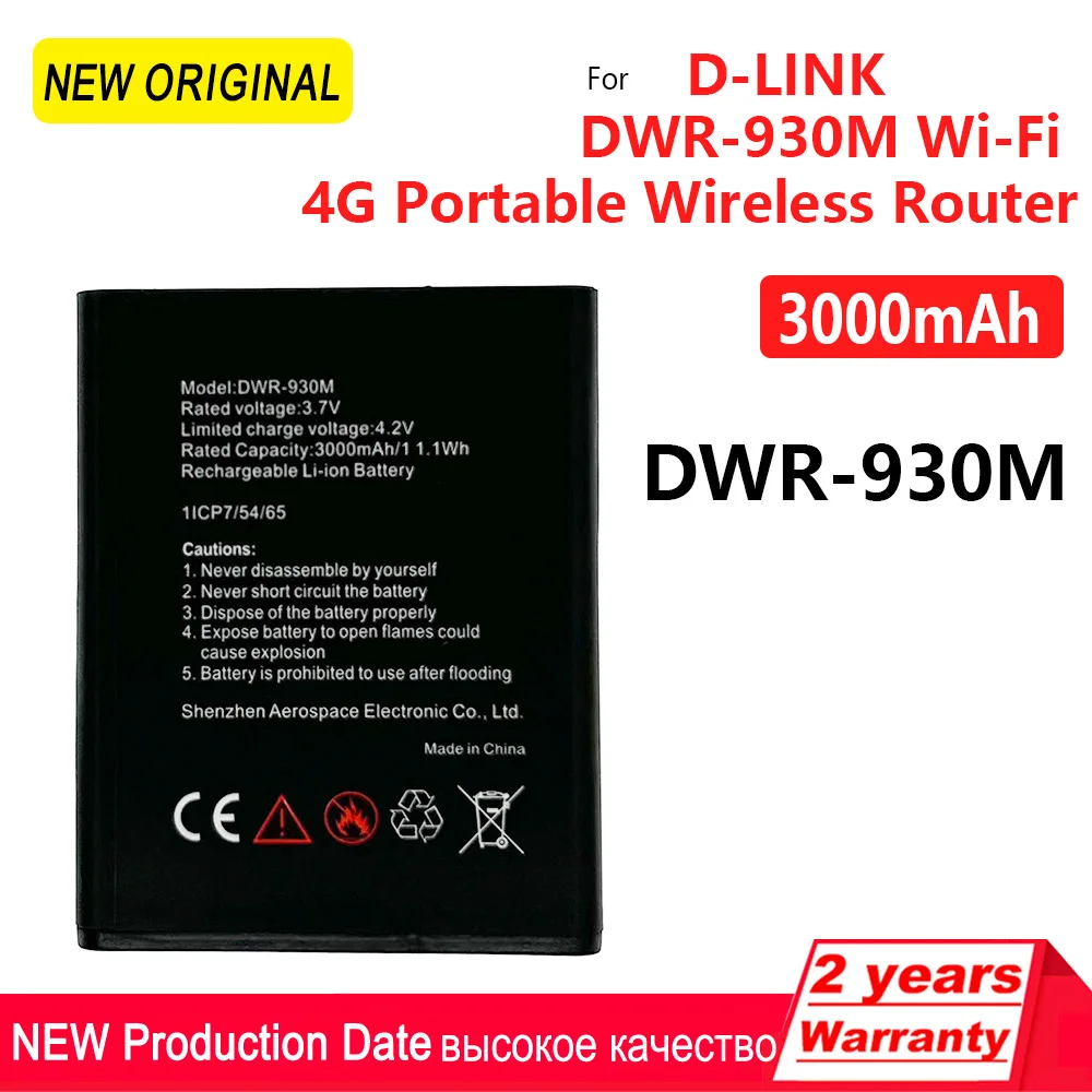 

100% original Replacement Battery DWR-930M 3.7V 3000mAh For D-Link DWR-930M Wi-Fi Router mobile phone Batteries Batteria