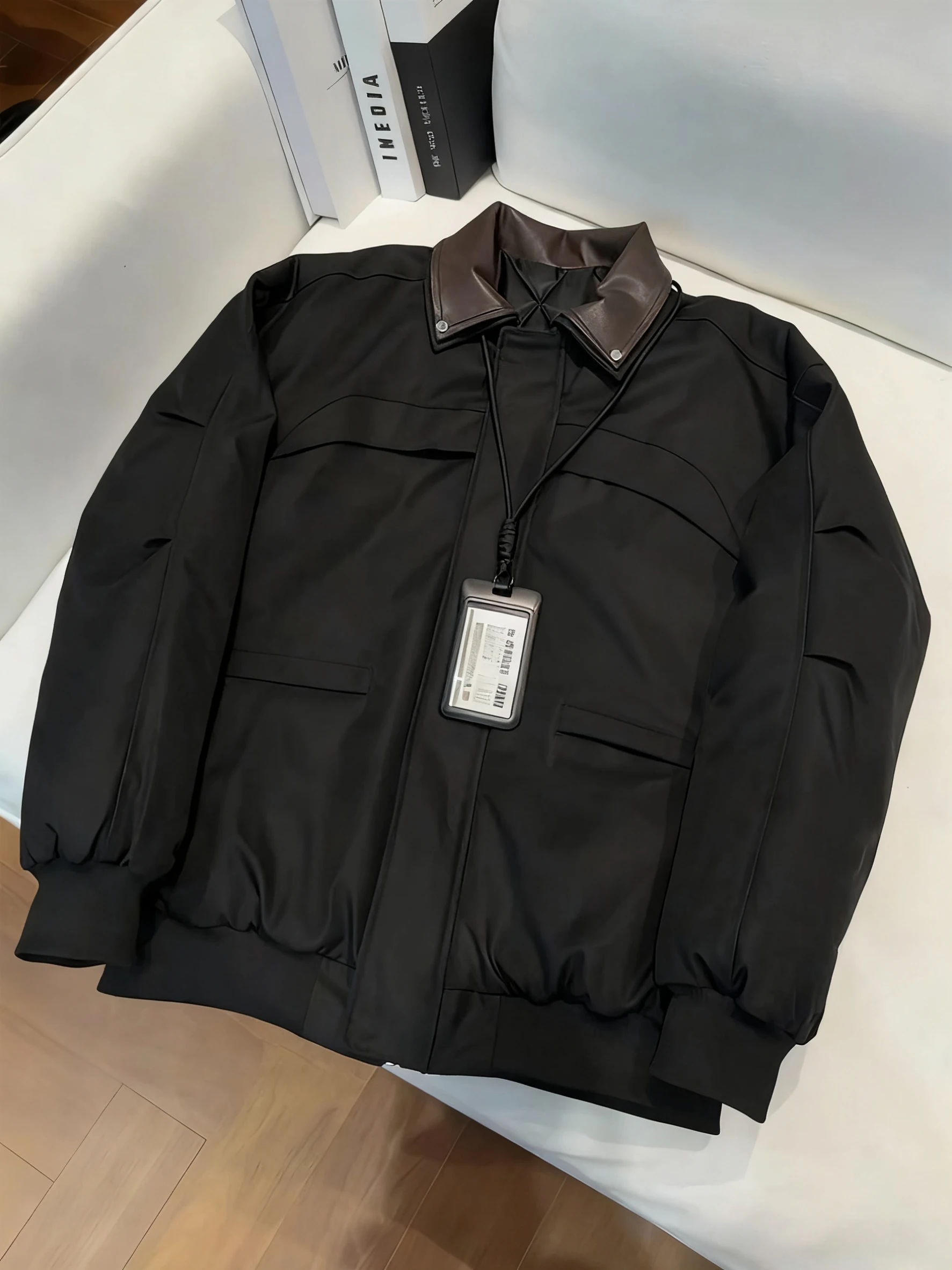 

Thiened American MA Flight Jaet Хлопковое пальто Мужская зимняя хлопковая наполнительная теплая дизайнерская верхняя одежда с кожаным воротником