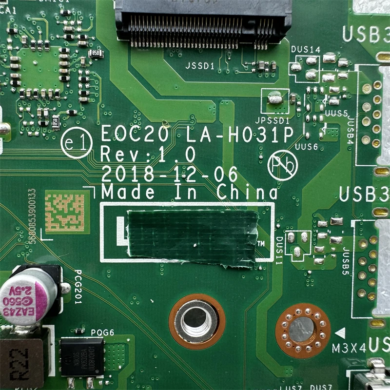 Imagem -03 - Placa-mãe para Lenovo Ideapad 01lm730 A34024iwl 22iwl E0c20 La-h031p com I38145u Uma Ddr4 100 Testado