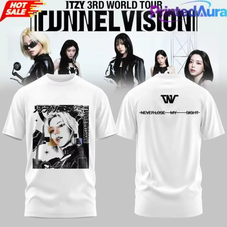 2026 New ITZY 3RD World Tour Graphic T-Shirt Unisex Ins Y2k Style Short Sleeve Summer Daily Casual Street Tee Top