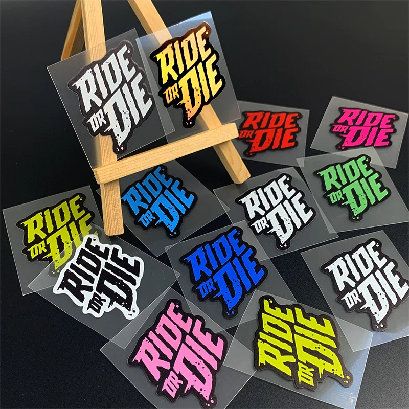 1pc Ride or Die Bicycle Stickers for Road Bike Motorbike Scratches Cover Outdoor Riding Waterproof Sunscreen DIY Decorative