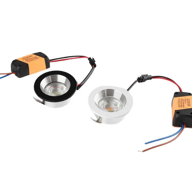 LED Mini Downlight Under Cabinet Hole 45mm Spot Light 3W for Ceiling Recessed Lamp AC85-265V Dimmable Down lights with Driver