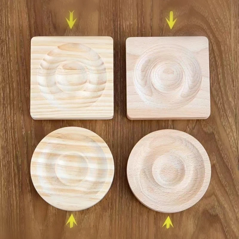 Wooden Color Jewelry Plate Tray Design Bracelates Rings Holder Display Case Crafts Gifts Organizer Beads Showcase Natural Board