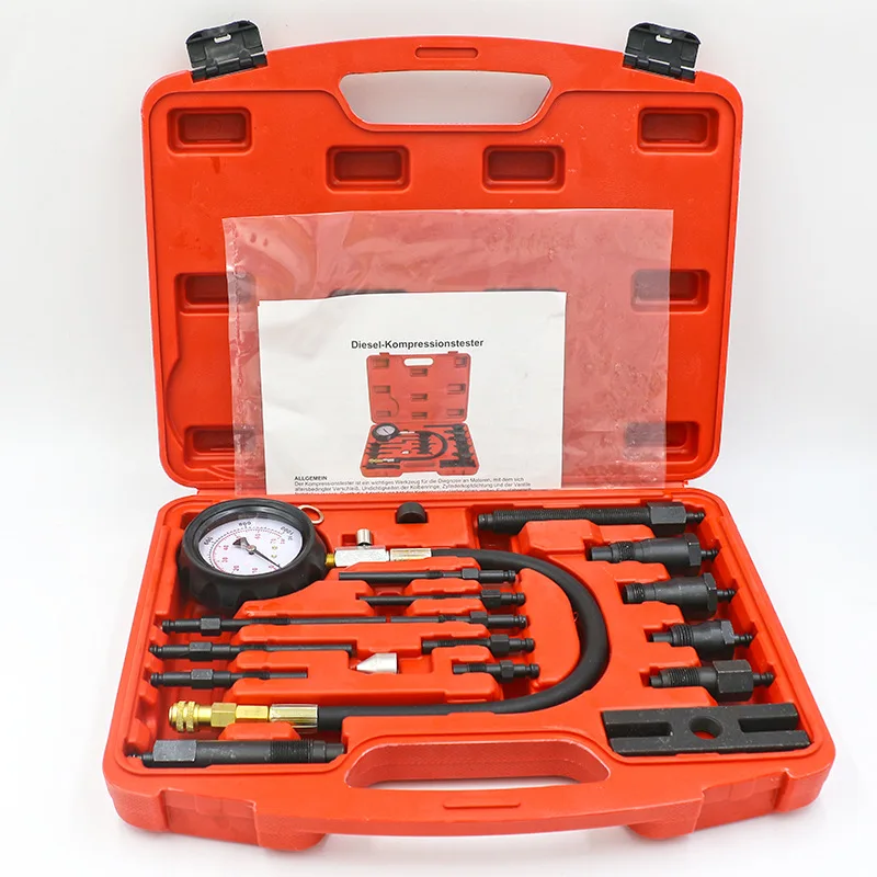 TU-15B Auto Engine Compression Gauge Pump Pressure Testing Tools Engine Diagnostic Oil Pressure Tester Cylinder Pressure Gauges