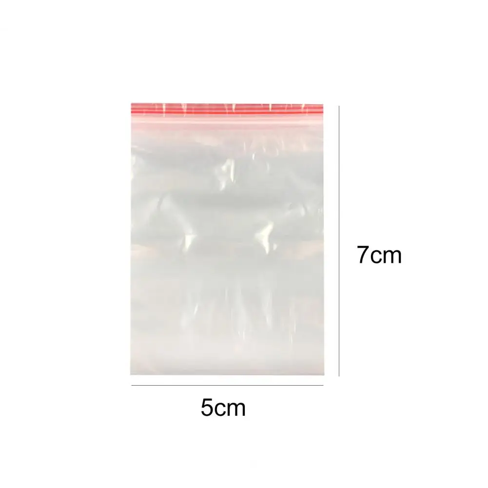 100Pcs PE Zip Lock Plastic Bags, Storaged, Dustproof, PE Plastic Bags for Jewelry, Sugar Candy Dried Fruits Powder Pouches