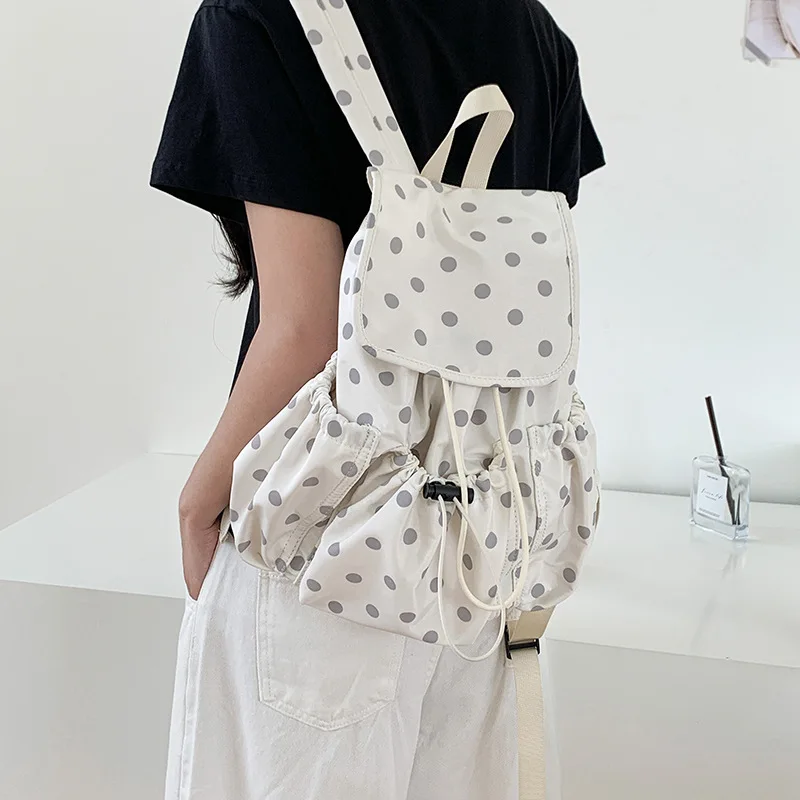 Polka Dot Women Backpack Ladies Travel Backpacks Large capacity School Bags for Teenage Girls Designer Shoulder Bags Travel