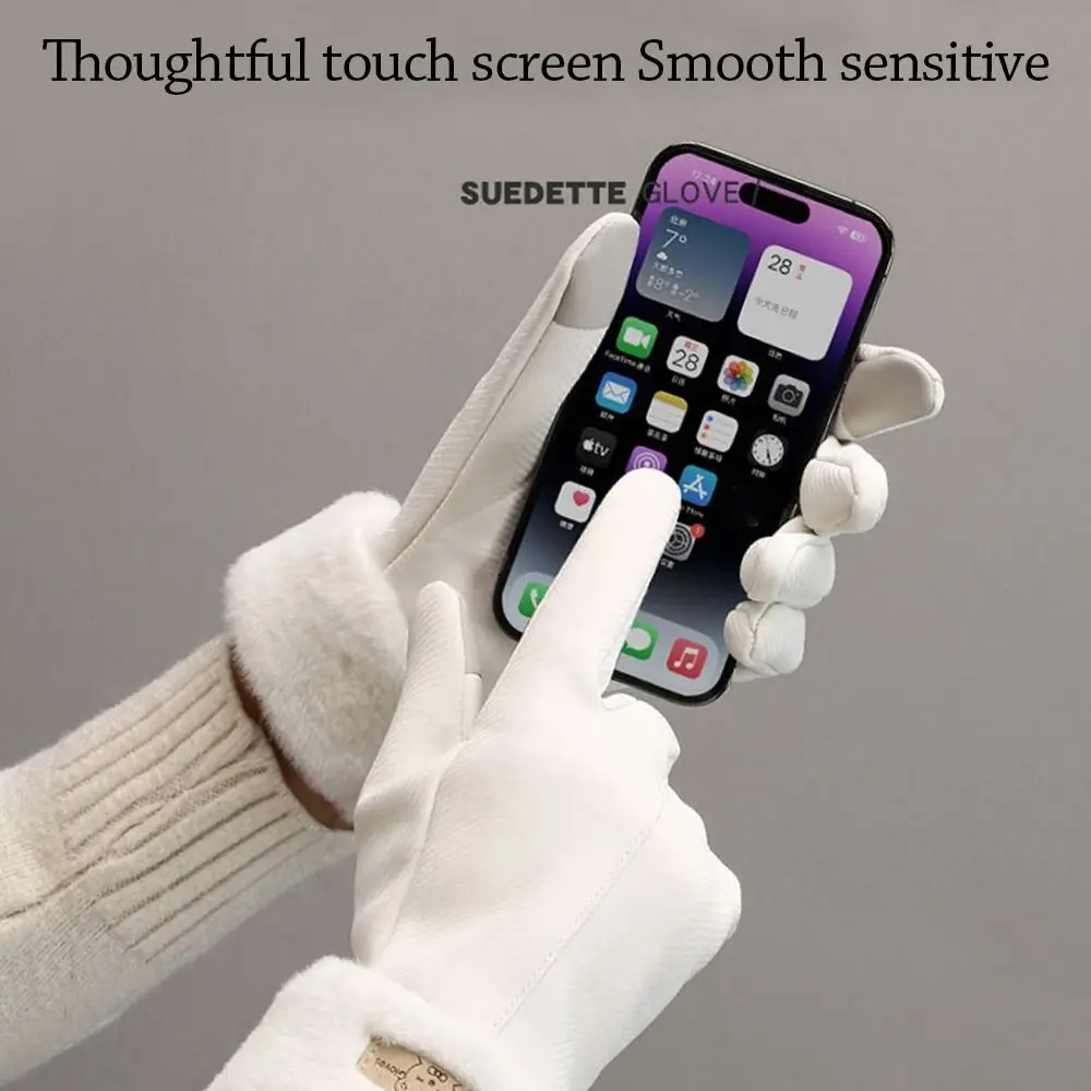 

Модные теплые женские зимние перчатки с сенсорным экраном, водонепроницаемые перчатки, морозостойкие ветрозащитные перчатки для вождения, бег