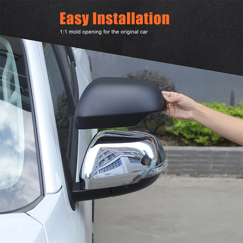 

For 2019-2023 Mitsubishi L200 TritonI car exterior rearview mirror cover ABS matte black exterior accessories 2-piece set