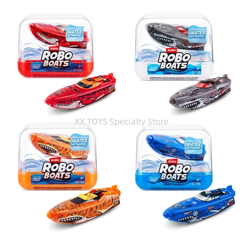 

ZURU Robo Alive Robo Boats Simulation Tiger Shark Robo Shark Boat Dino Shark Bath Water Play Model Children's Play Toys
