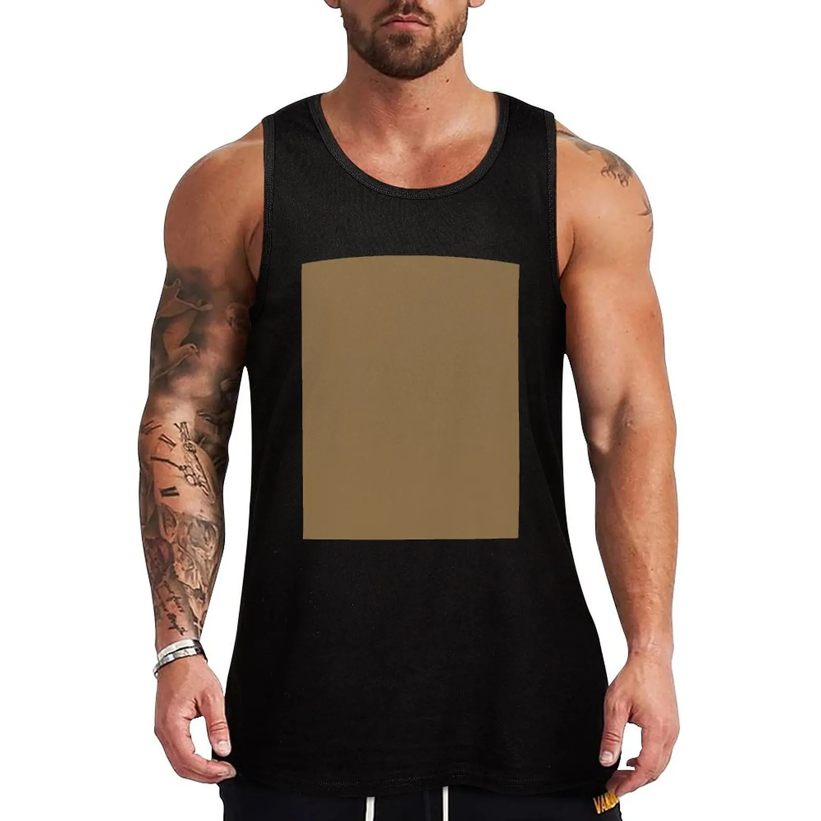 Dull Gold Tank Top Abstract Graphic Tank Top Art Print Sleeveless