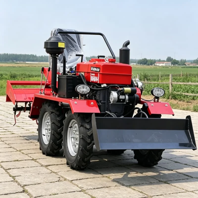 Customized Hot-selling Wheeled Rotary Tiller, High-horsepower Tractor Rotary Tiller, Energy-saving Four-wheel Cultivator