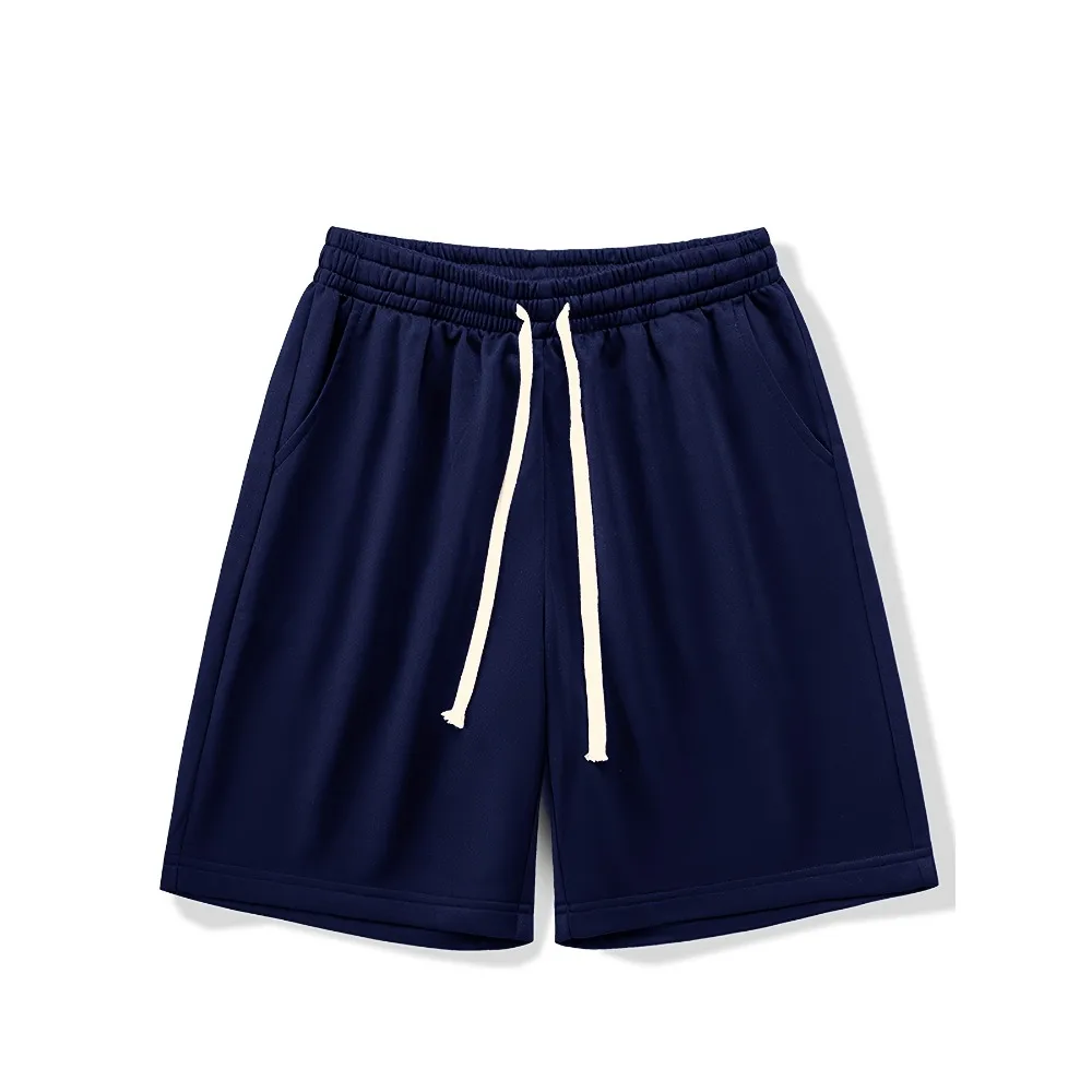 

Мужские модные шорты, повседневные спортивные классические однотонные шорты, дышащие уличные шорты в стиле хип-хоп на шнурке, мужские шорты