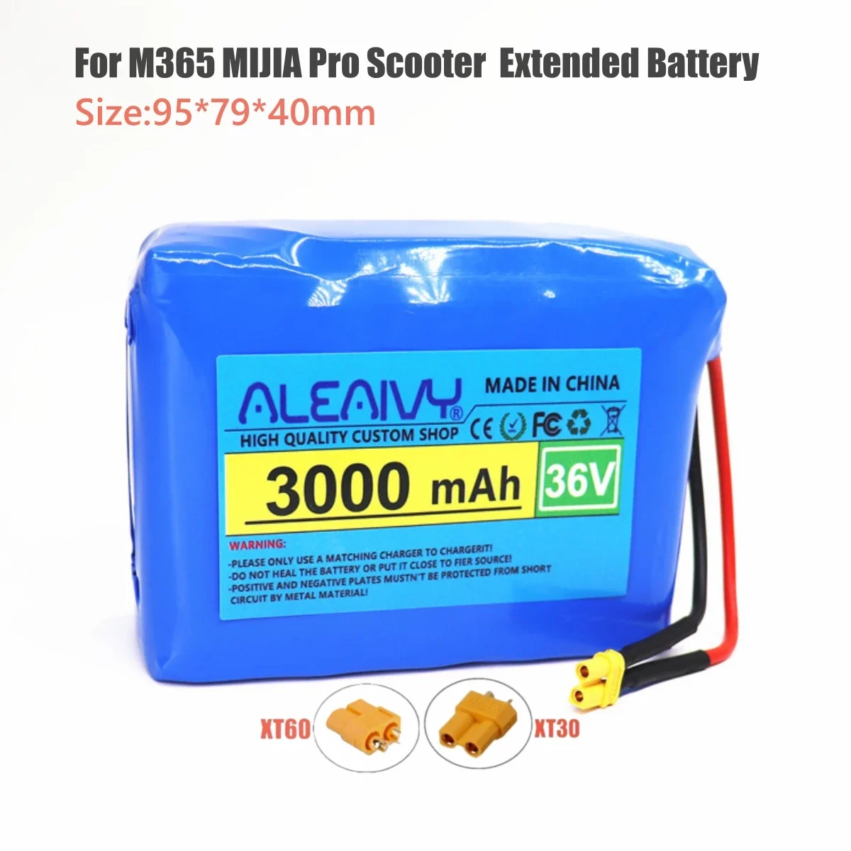 

36V 10S1P 3500mAh lithium battery pack for M365 meter home Pro scooter expansion charging and discharging XT30 plug，XT60 plug