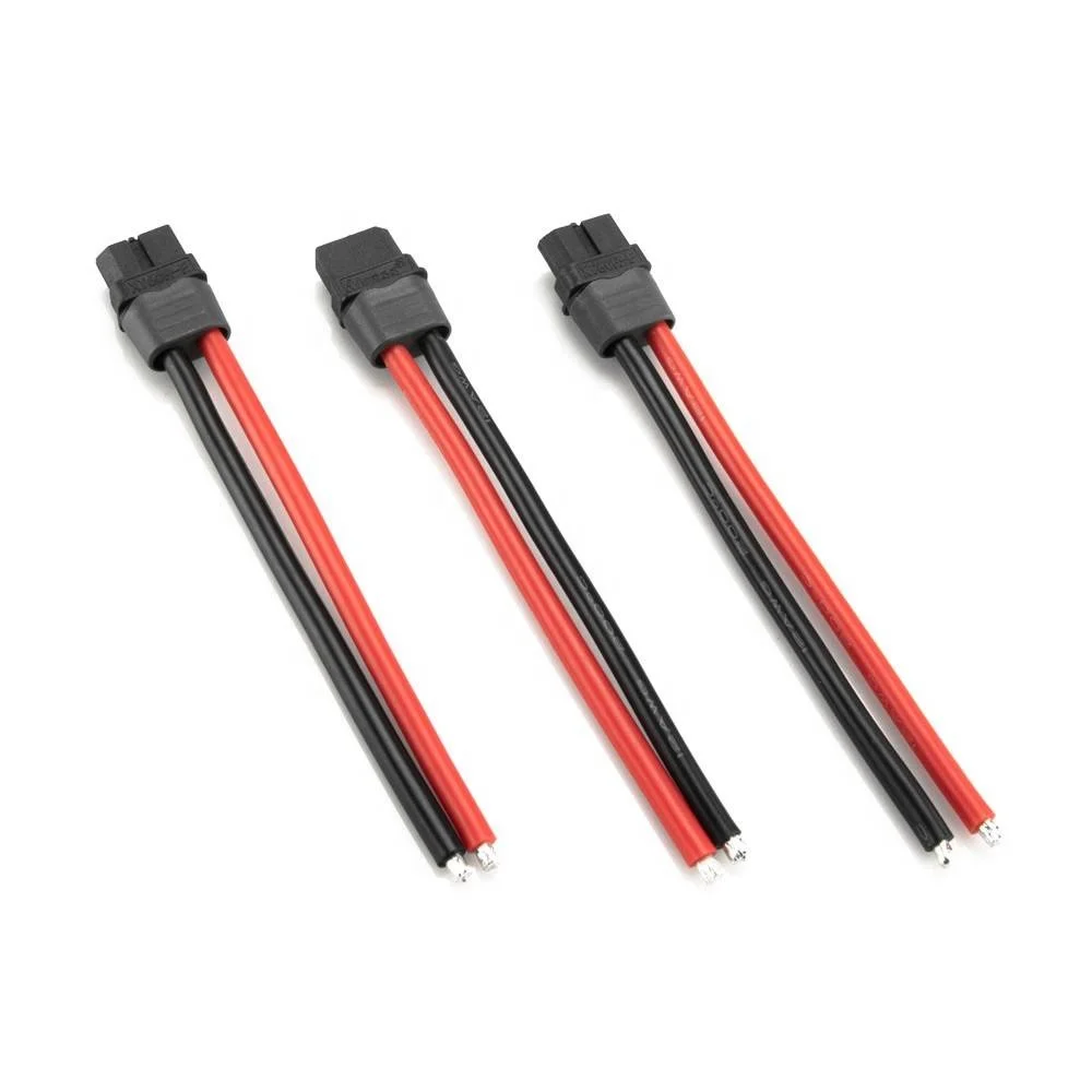 20PCS Amass XT60 Connector Black Lipo Pigtail 12AWG 150mm Silicone Wire XT60H Battery Cable Lead For RC Aircraft & UAV Model DIY