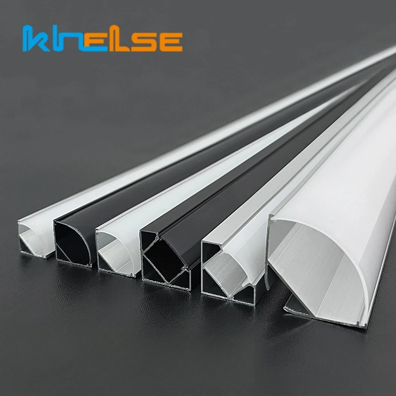 0.5m/1m/2m V-Shape LED Aluminum Profile Wall Ceiling Top Corner Linear Decoration Lighting Cabinet Surface Mounted Hard Bar Lamp