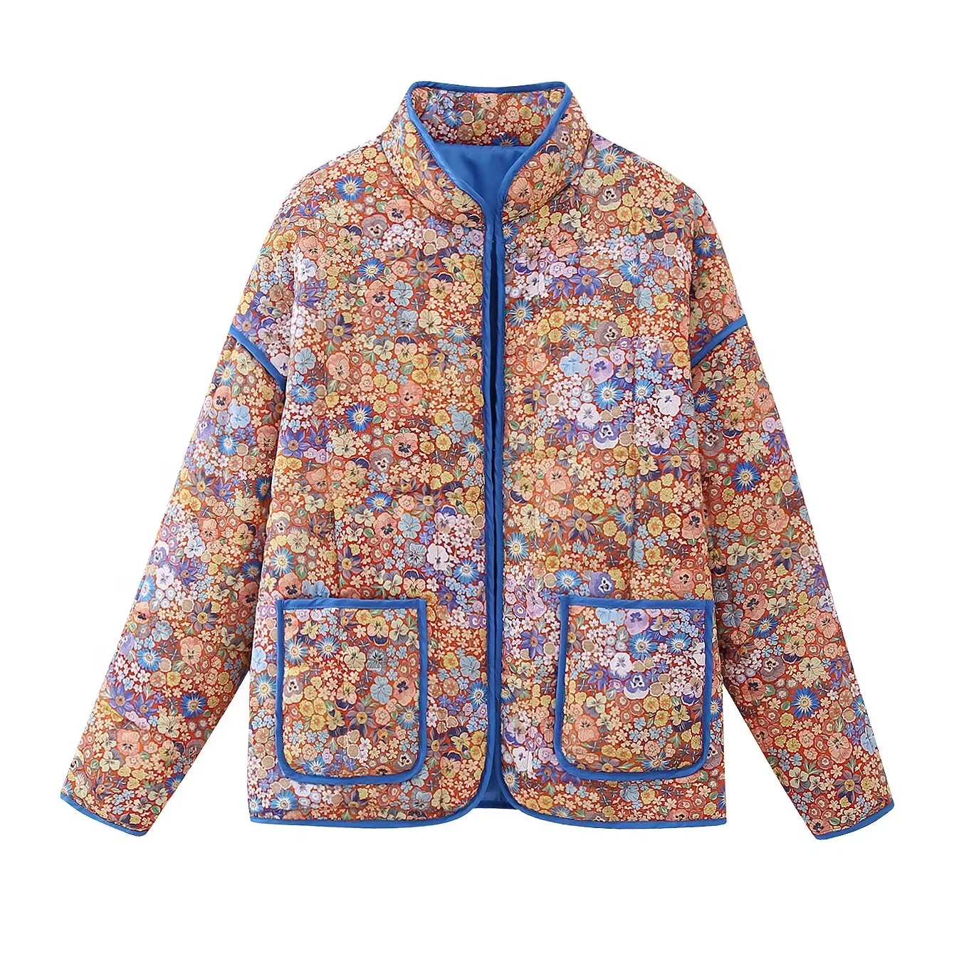 

JNLEAOG, осеннее новое женское модное хлопковое пальто в стиле пэчворк Jaet Sweet Sle, прямая трубка, длинное пальто на молнии све