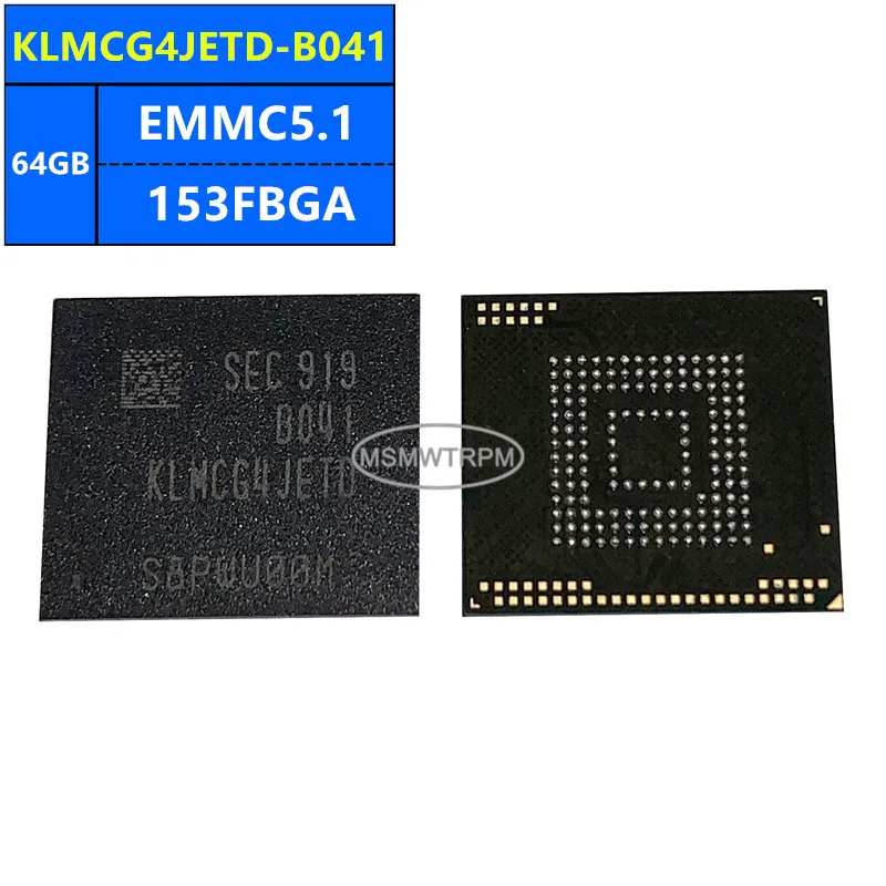 KLMCG4JEUD-B04P KLMCG4JETD-B041 THGBMHG9C8LBAB8 EMMC5.1 64GB 153FBGA Memory Chip IC Electronic Components New Original
