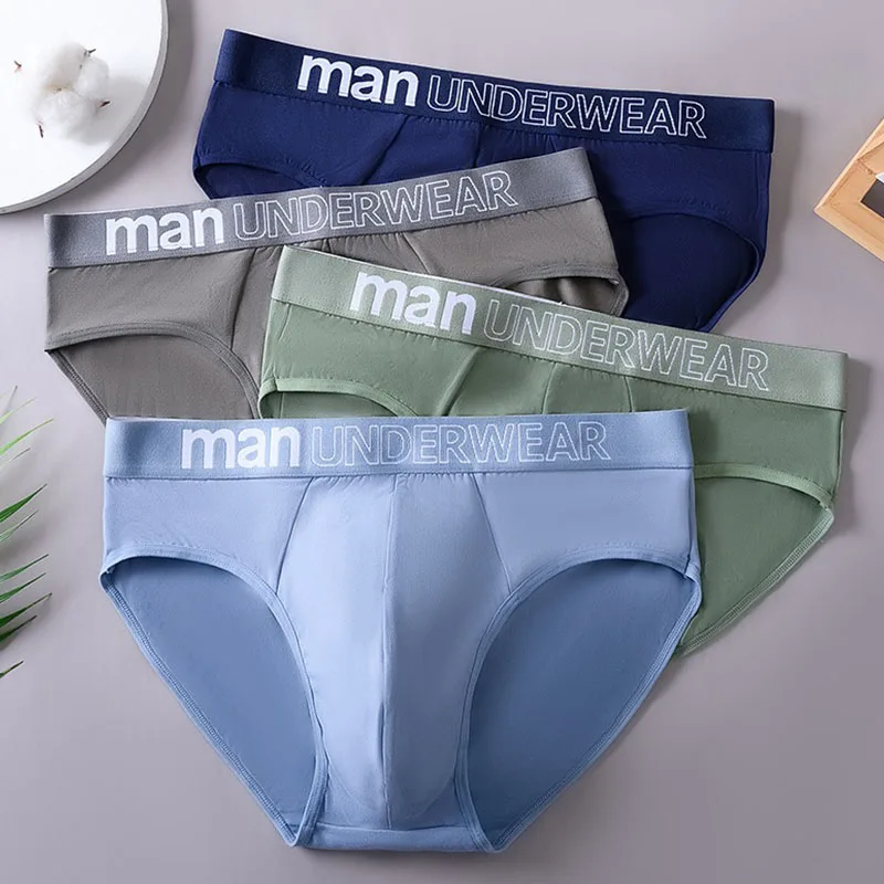 3 Pcs/Lot Men\'s Man Underwear Briefs Letter Comfortable Panties Shorts Sexy Gifts for Man Underpants