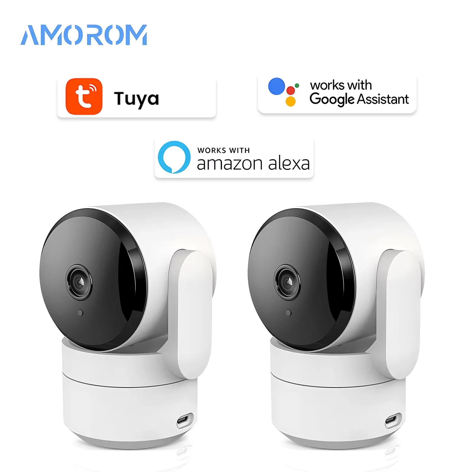 1080P Tuya Indoor Wifi Ip Camera Baby Monitor Night Vision Ai Detection Two -Way Audio Surveillance Cameras Support Google Alexa