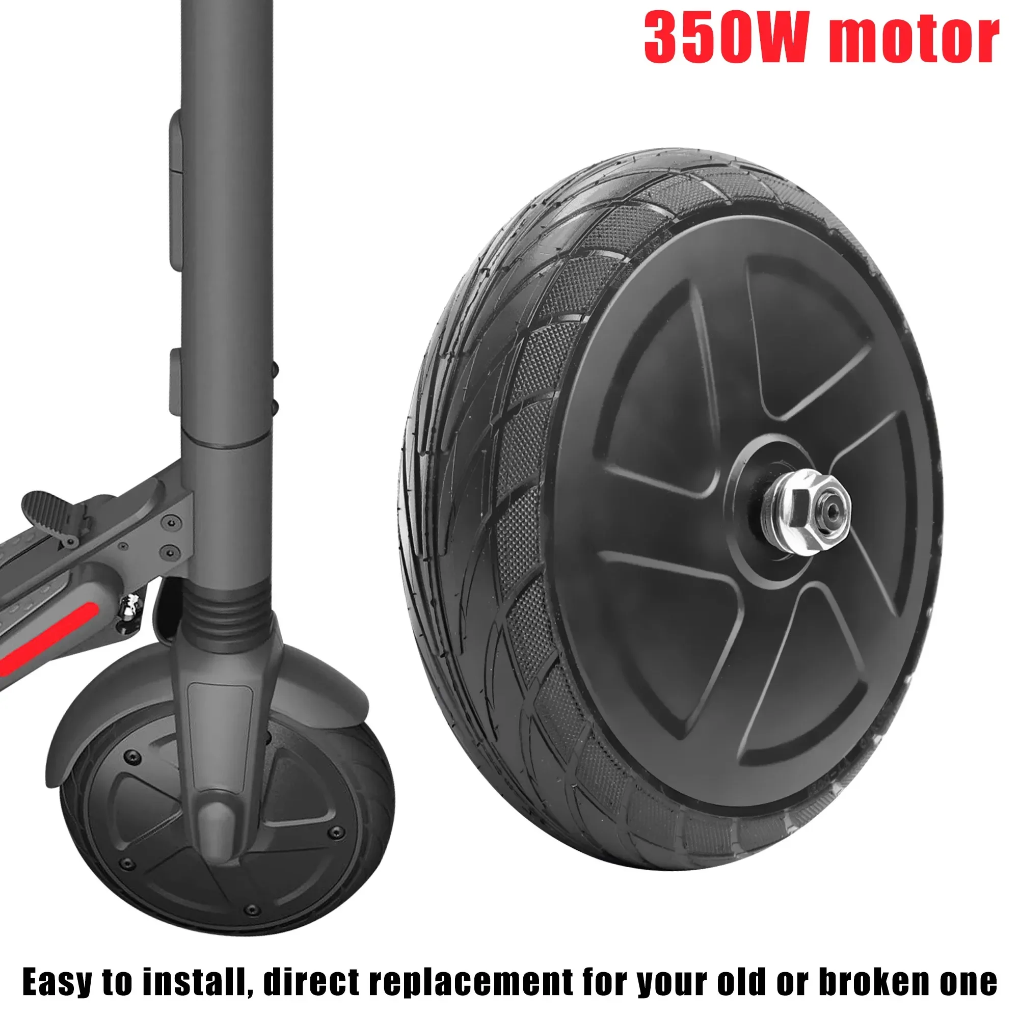 محرك المحرك ل Segway Ninebot ES1 ES2 ES3 ES4 350 واط عجلة القيادة الأمامية إطارات صلبة قطع غيار المحرك الأمامي