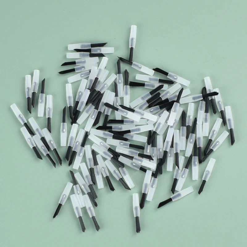 100Pcs Dental Replaceable Applicator Tips with Micro Brush Handles for Etchants Adhesives Sealants and Composites