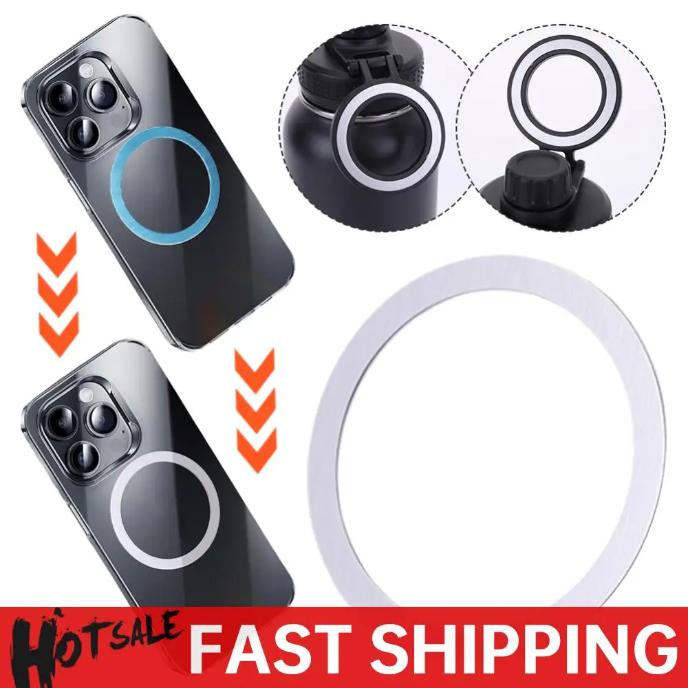

2 шт. магнитное металлическое кольцо, универсальное магнитное кольцо, крепление для беспроводного зарядного устройства, магнитный кольцевой держатель для смартфона Magsafe