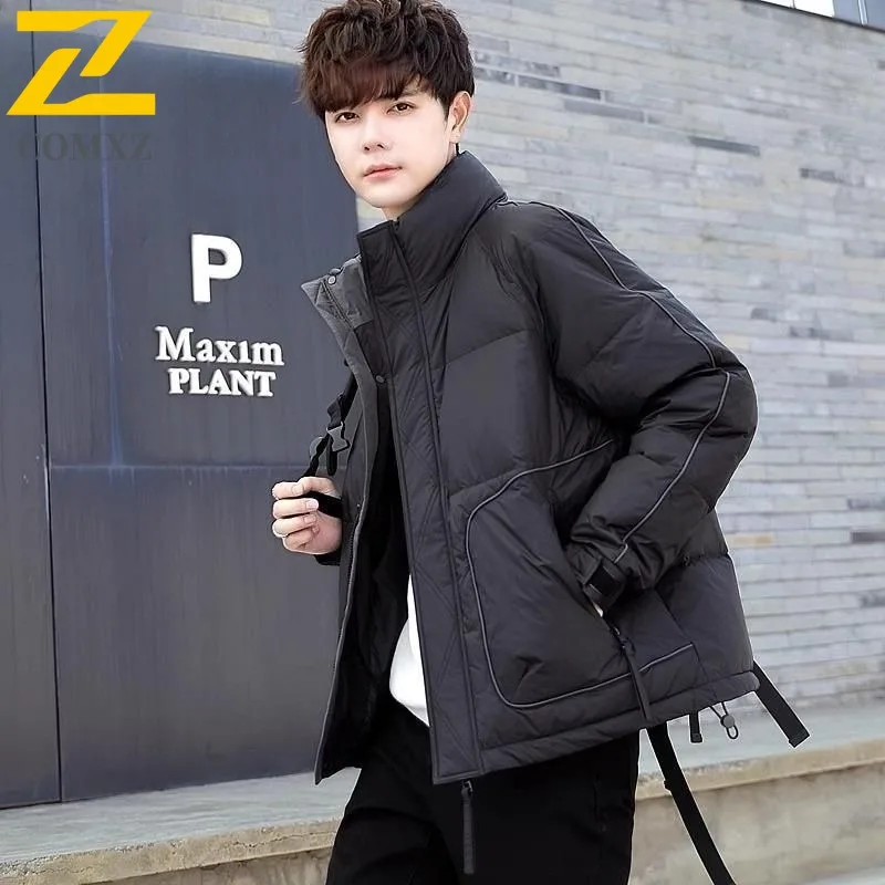 

COMXZ удобная хлопковая стеганая куртка корейская мода легкая лыжная стеганая куртка снежная стильная куртка-пуховик мужская одежда