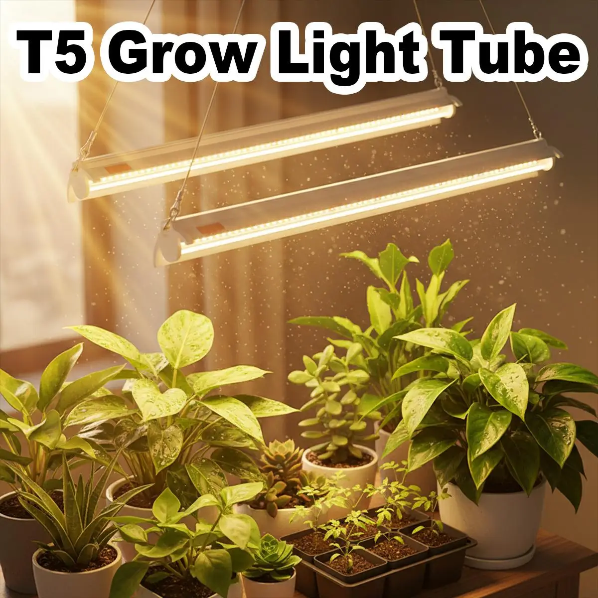 T5 Grow Light LED Full Spectrum Bar Aluminum Reflector for Indoor Plants Vegetable Seedlings Succulent Cactus Bonsai Phyto Lamp