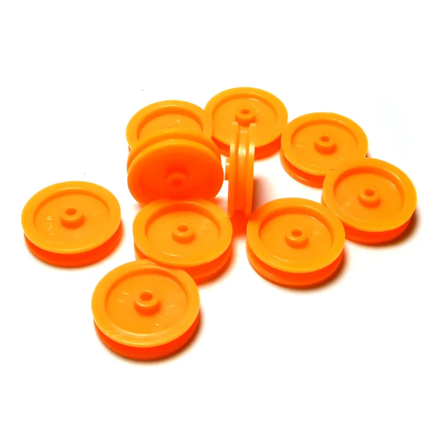 Orange 16.8MM Pulley Toy Parts DIY Accessories Student Technology Model Parts 16.8-2A Belt Wheels