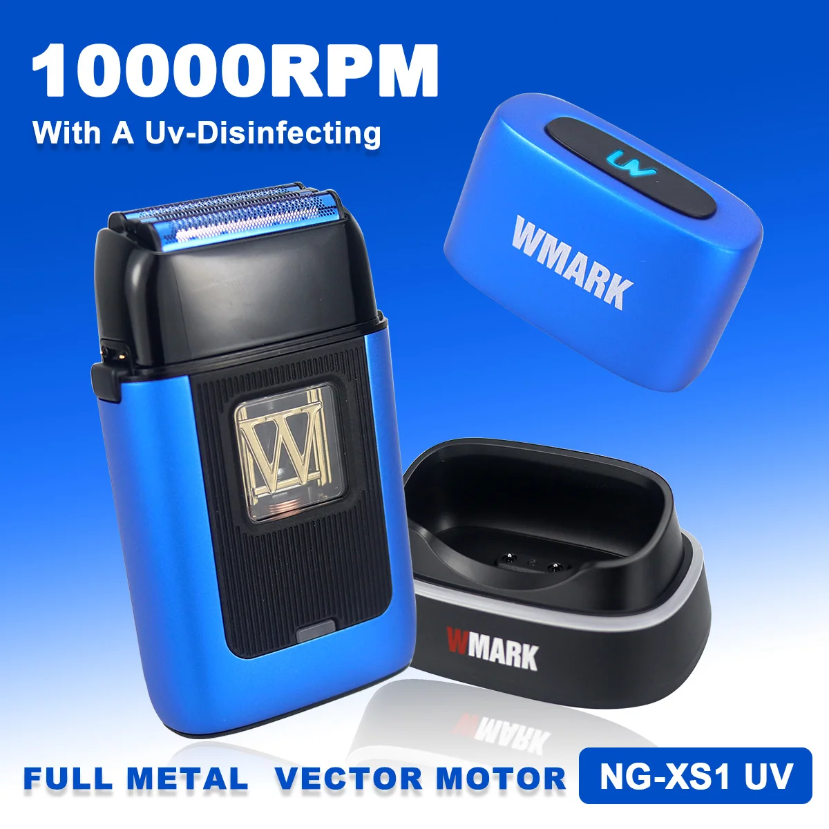 

Электробритва WMARK NG-XS1 UV Professional Razor Man с магнитной левитацией, векторным мотором 10000 об/мин, аккумулятором 2000 мАч, беспроводная, с USB-интерфейсом