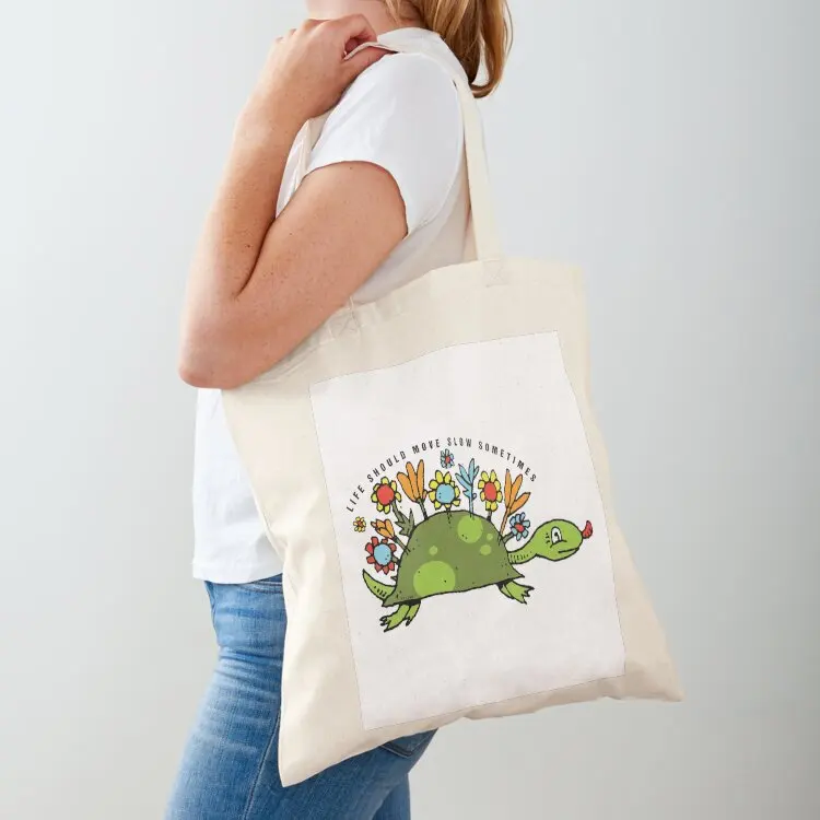

Life should move slow sometimes Tote Bag Gift bags reusable shopping bag Canvas bag great