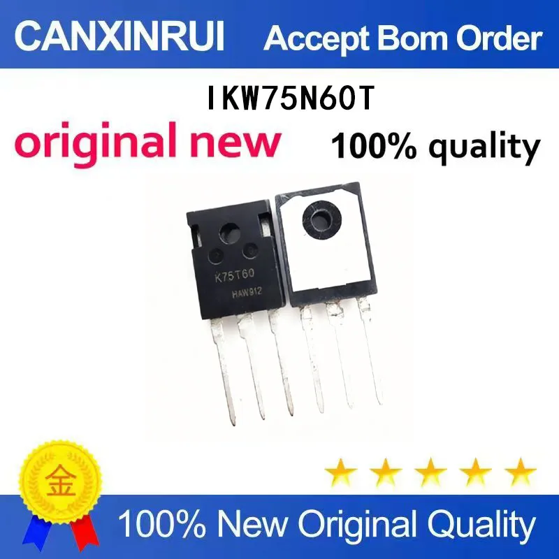 

(5-100 Pieces) Brand new original IKW75N60T K75T60 TO-247 600V 75A spot chip IC