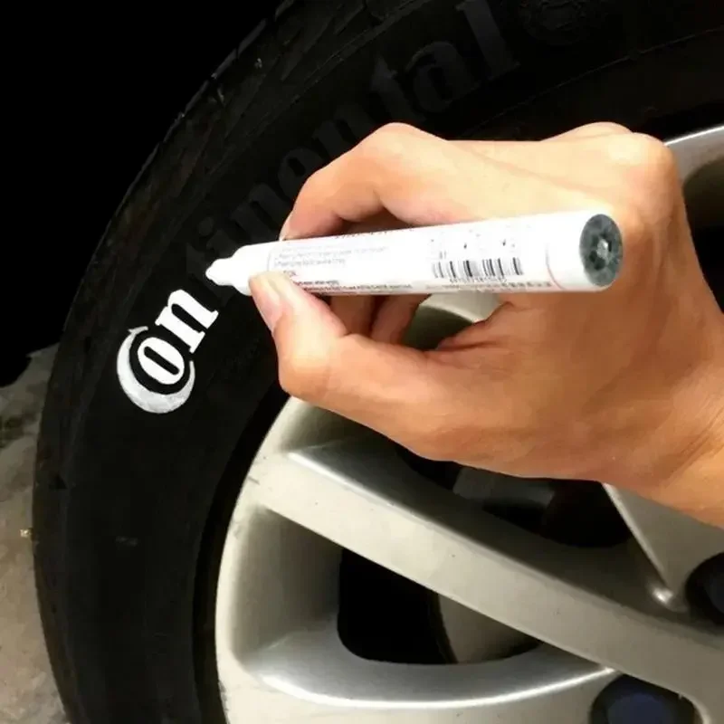 12pcs/set White Waterproof Rubber Permanent Paint Marker Supplies Pen Car Tyre Tread Environmental Tire Painting Writing Pens