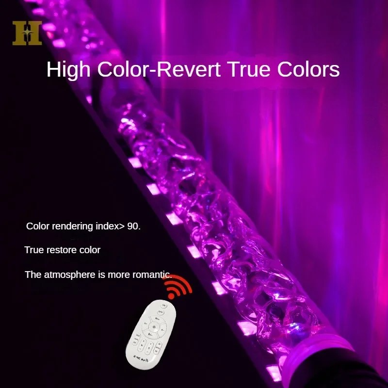 

Remote Control RGB Dynamic Water Ripple Light Creative Hotel Living Room Background Wall Ambient Light LED Projection Wall Lamps