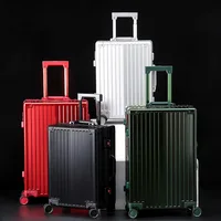 All-aluminum-magnesium alloy trolley suitcase, spinner wheel, aluminum alloy suitcase, metal box, password boarding suitcase 3
