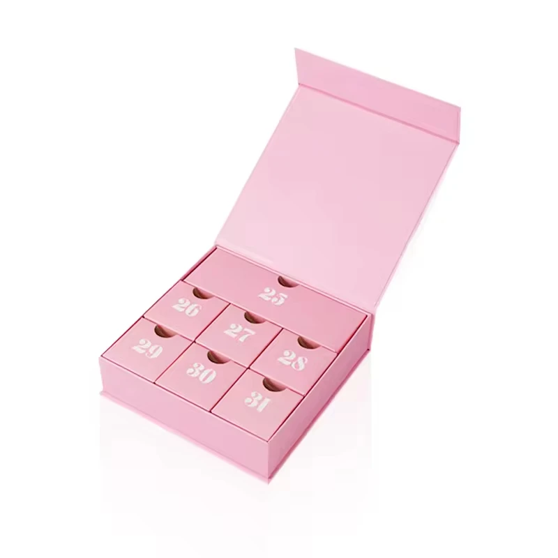 2025.Biodegradable Christmas Advent Calendar Gift Box Personalized Mystery Surprise Paper Embossing Rigid Made Recycled Material - Image 3