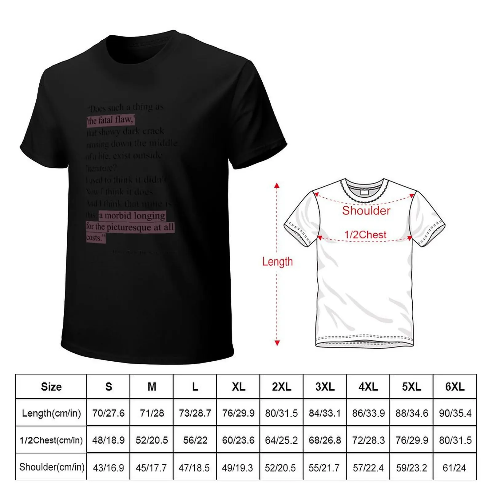 The Secret History Donna Tartt Quote T-Shirt Quick Dry Training Short Sleeve Tee
