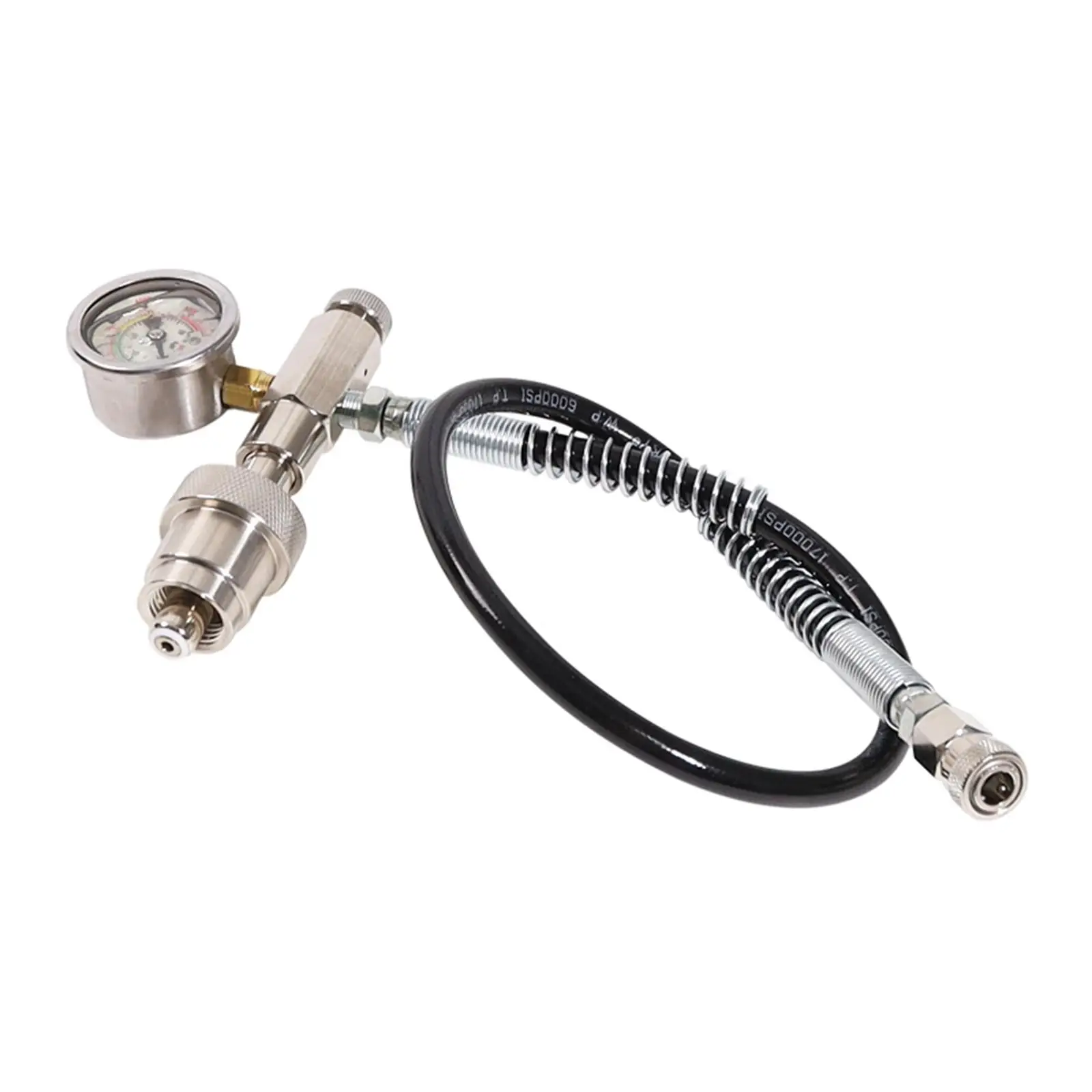 

Cga347 Paintball Fill Station Kit 24inch Hose Charging Adapter 0-400Bar